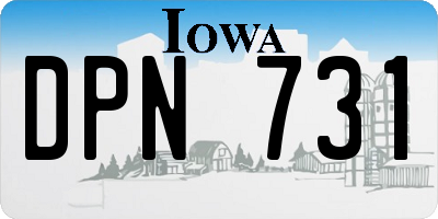 IA license plate DPN731