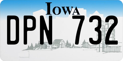 IA license plate DPN732