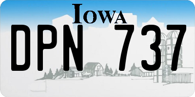 IA license plate DPN737