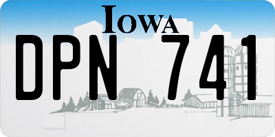 IA license plate DPN741