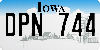 IA license plate DPN744