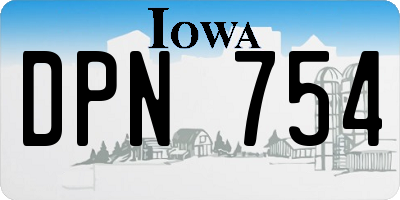 IA license plate DPN754