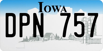 IA license plate DPN757