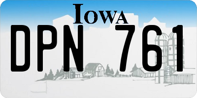IA license plate DPN761