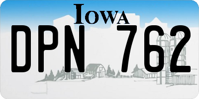 IA license plate DPN762