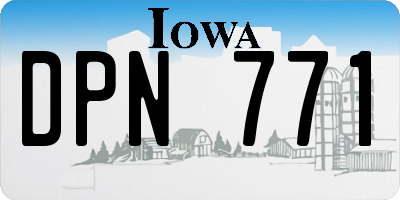 IA license plate DPN771