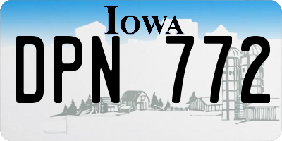 IA license plate DPN772