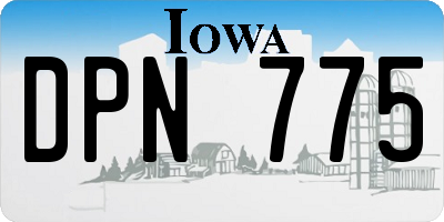 IA license plate DPN775