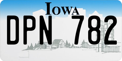 IA license plate DPN782