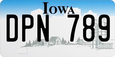 IA license plate DPN789