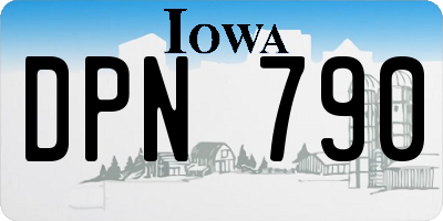 IA license plate DPN790
