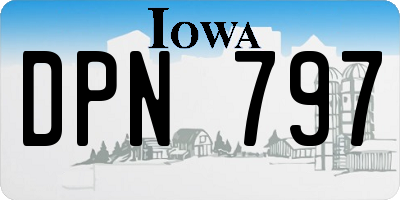IA license plate DPN797