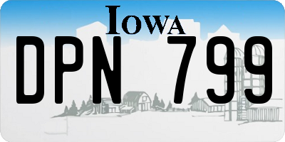 IA license plate DPN799