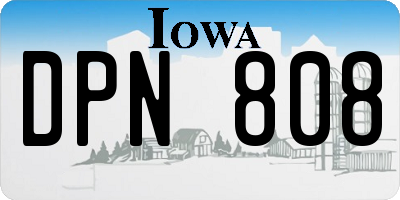IA license plate DPN808