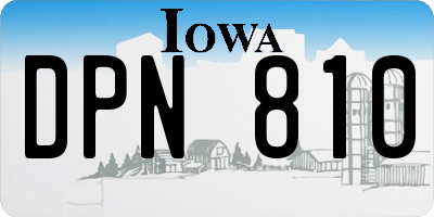 IA license plate DPN810