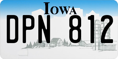 IA license plate DPN812