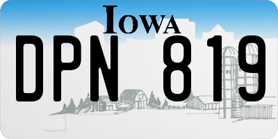 IA license plate DPN819
