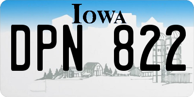 IA license plate DPN822