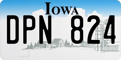 IA license plate DPN824
