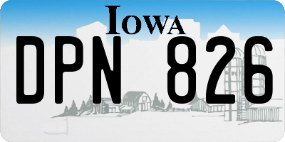 IA license plate DPN826