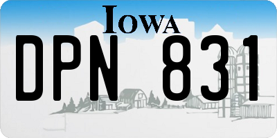 IA license plate DPN831