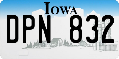 IA license plate DPN832