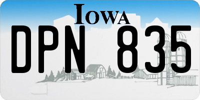 IA license plate DPN835