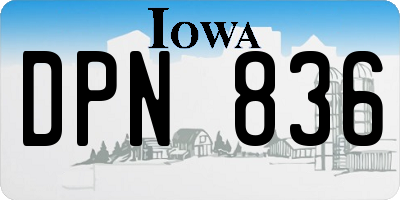 IA license plate DPN836