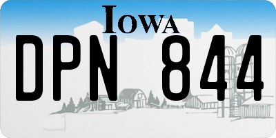 IA license plate DPN844