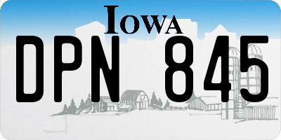 IA license plate DPN845