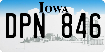 IA license plate DPN846