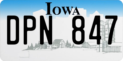 IA license plate DPN847