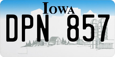 IA license plate DPN857