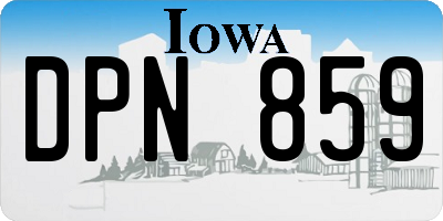 IA license plate DPN859