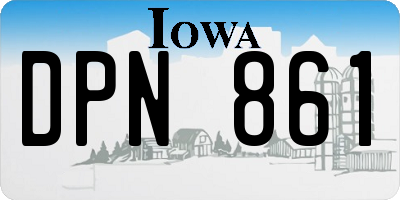 IA license plate DPN861