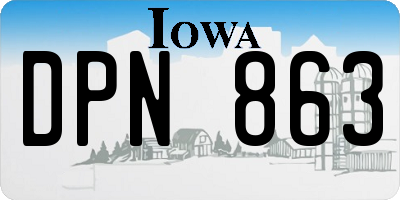 IA license plate DPN863