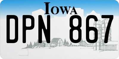 IA license plate DPN867