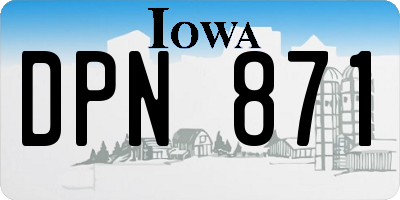 IA license plate DPN871