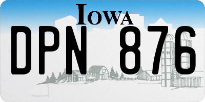 IA license plate DPN876