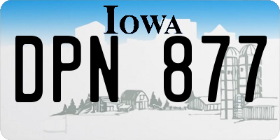 IA license plate DPN877
