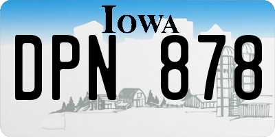 IA license plate DPN878