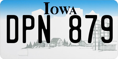 IA license plate DPN879
