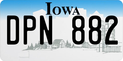 IA license plate DPN882