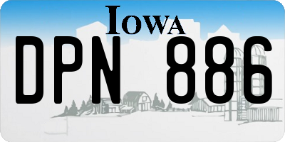IA license plate DPN886
