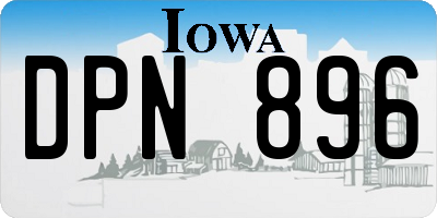 IA license plate DPN896