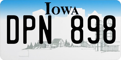 IA license plate DPN898