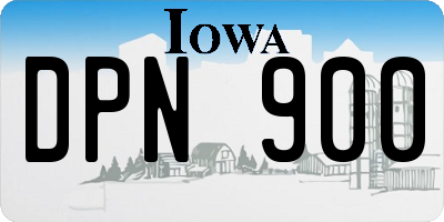 IA license plate DPN900