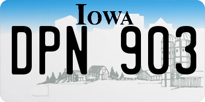 IA license plate DPN903