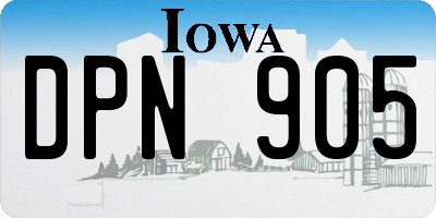 IA license plate DPN905