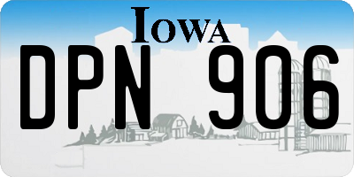 IA license plate DPN906